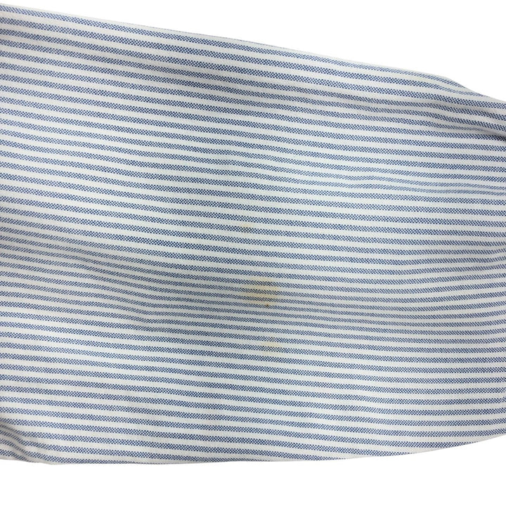 Ralph Lauren Classic Fit Long Sleeve Button Down Striped Shirt, Men's M cotton blue type Vintage Second Hand