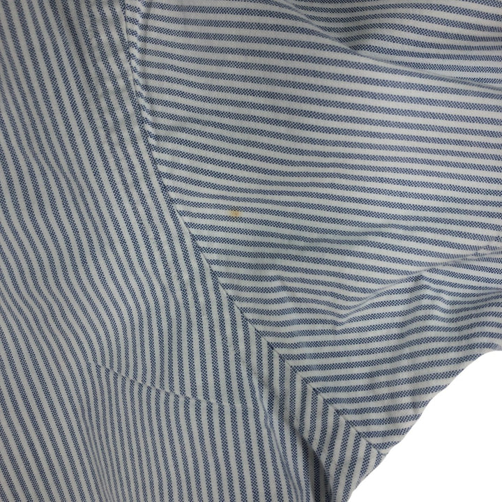 Ralph Lauren Classic Fit Long Sleeve Button Down Striped Shirt, Men's M cotton blue type Vintage Second Hand