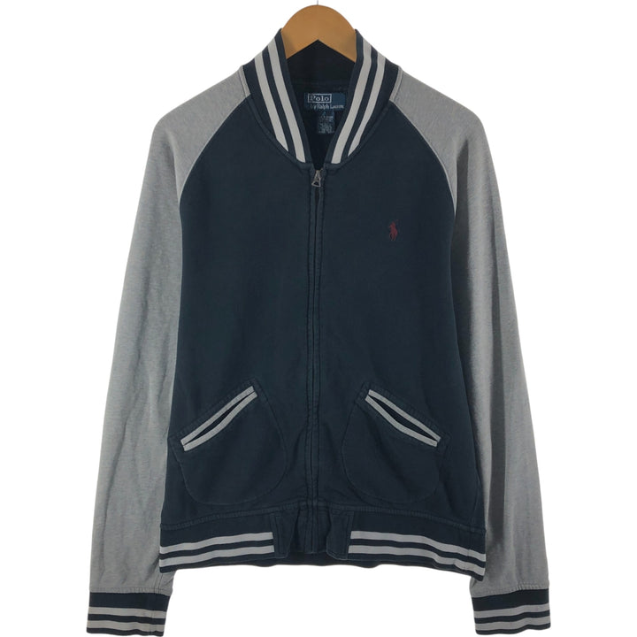 Ralph Lauren POLO by Ralph Lauren full zip sweatshirt, men's size L cotton black type Vintage Second Hand