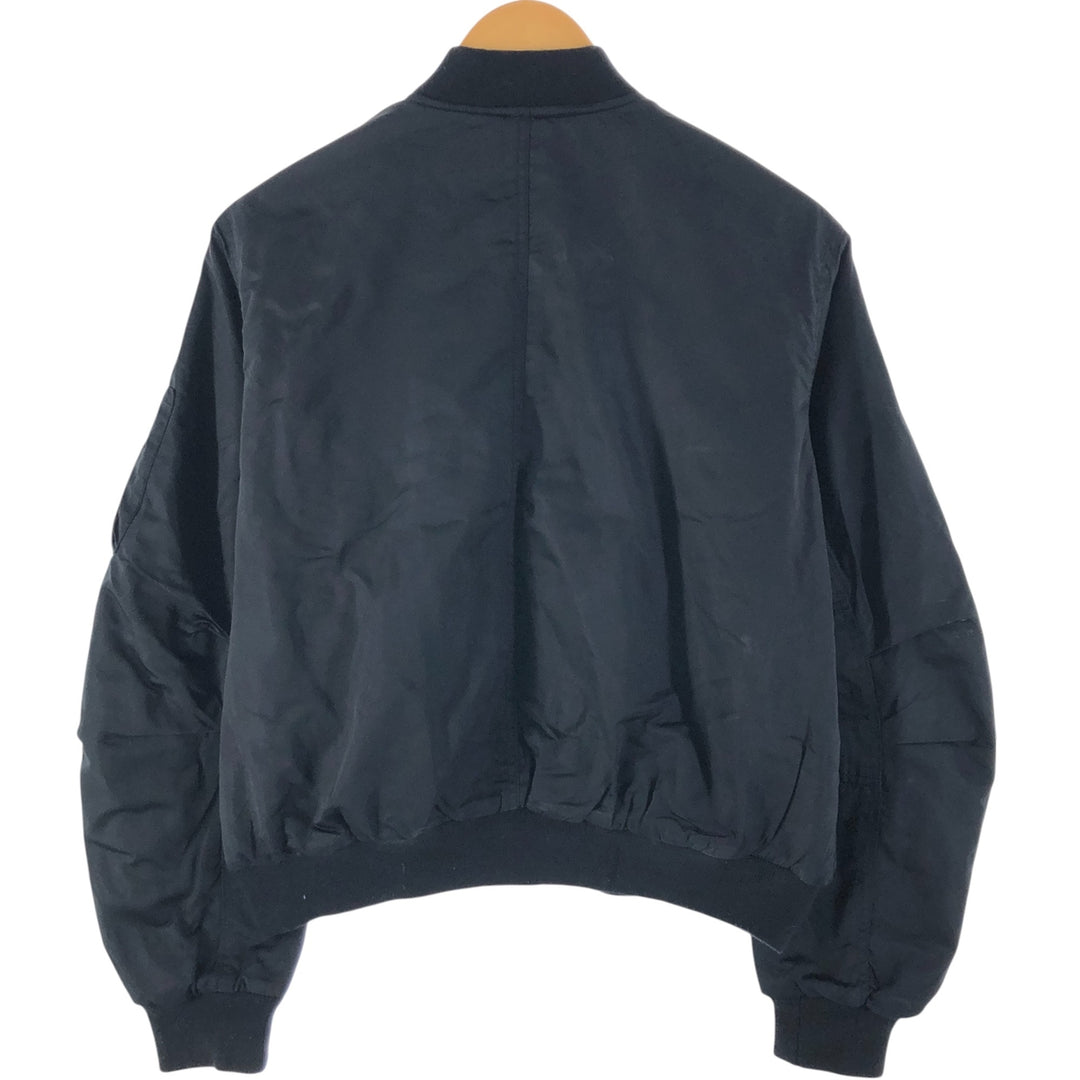 GAP MA-1 type padded military flight jacket, men's size M polyester black type Vintage Second Hand