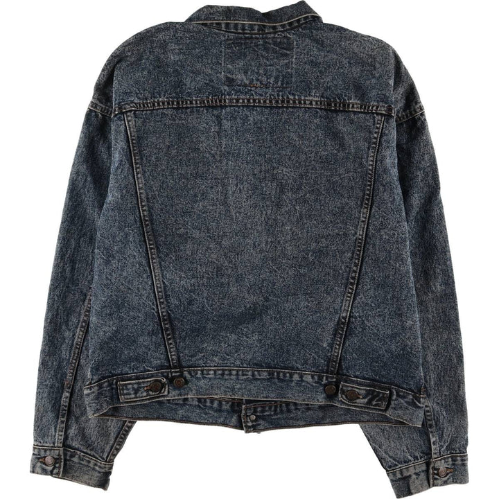 90'S Levi's 70598 4891 Large Patch Denim Jacket, Made in USA, Men's Size L, Vintage cotton blue type Vintage Second Hand