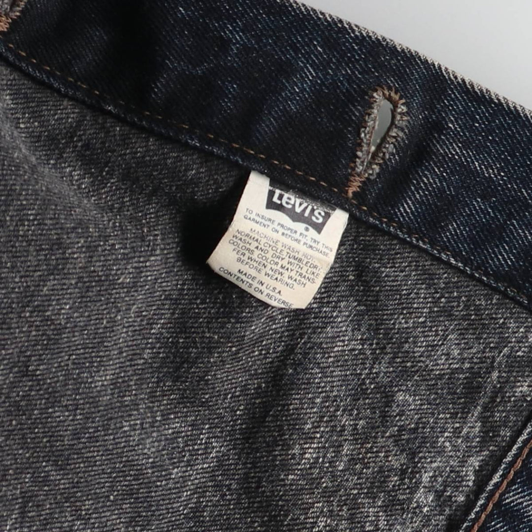 90'S Levi's 70598 4891 Large Patch Denim Jacket, Made in USA, Men's Size L, Vintage cotton blue type Vintage Second Hand