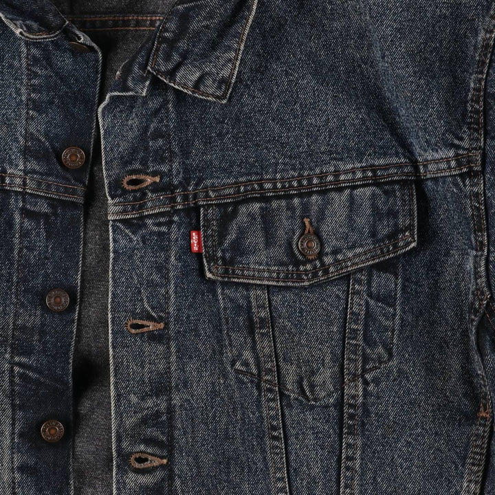 90'S Levi's 70598 4891 Large Patch Denim Jacket, Made in USA, Men's Size L, Vintage cotton blue type Vintage Second Hand