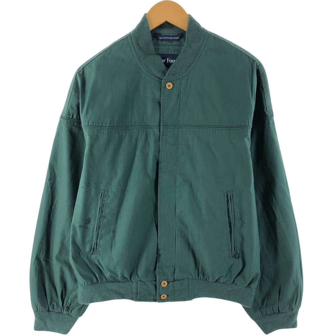 PAR FOUR Derby Jacket, Cup Shoulder Jacket, Men's M size cotton green type Vintage Second Hand