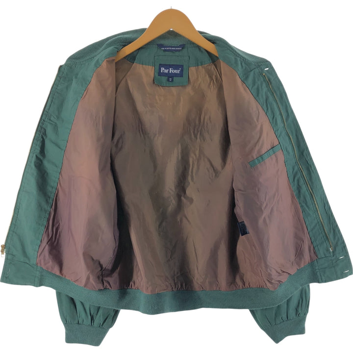 PAR FOUR Derby Jacket, Cup Shoulder Jacket, Men's M size cotton green type Vintage Second Hand