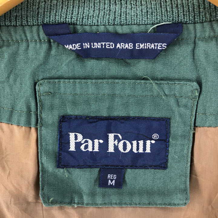 PAR FOUR Derby Jacket, Cup Shoulder Jacket, Men's M size cotton green type Vintage Second Hand