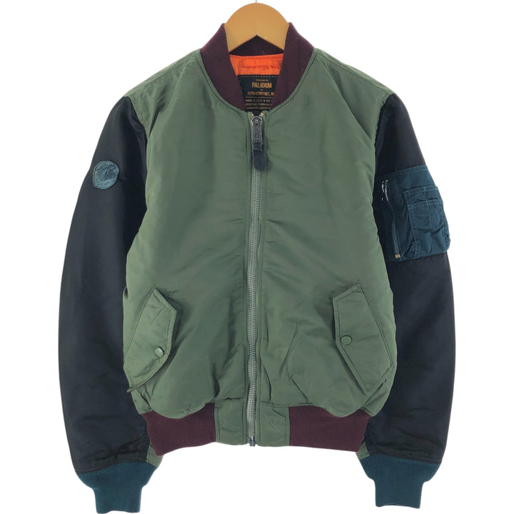 Civilian Alpha ALPHA MA-1 Type Palladium Military Flight Jacket Small Men's S Size Nylon Khaki type Vintage Second Hand