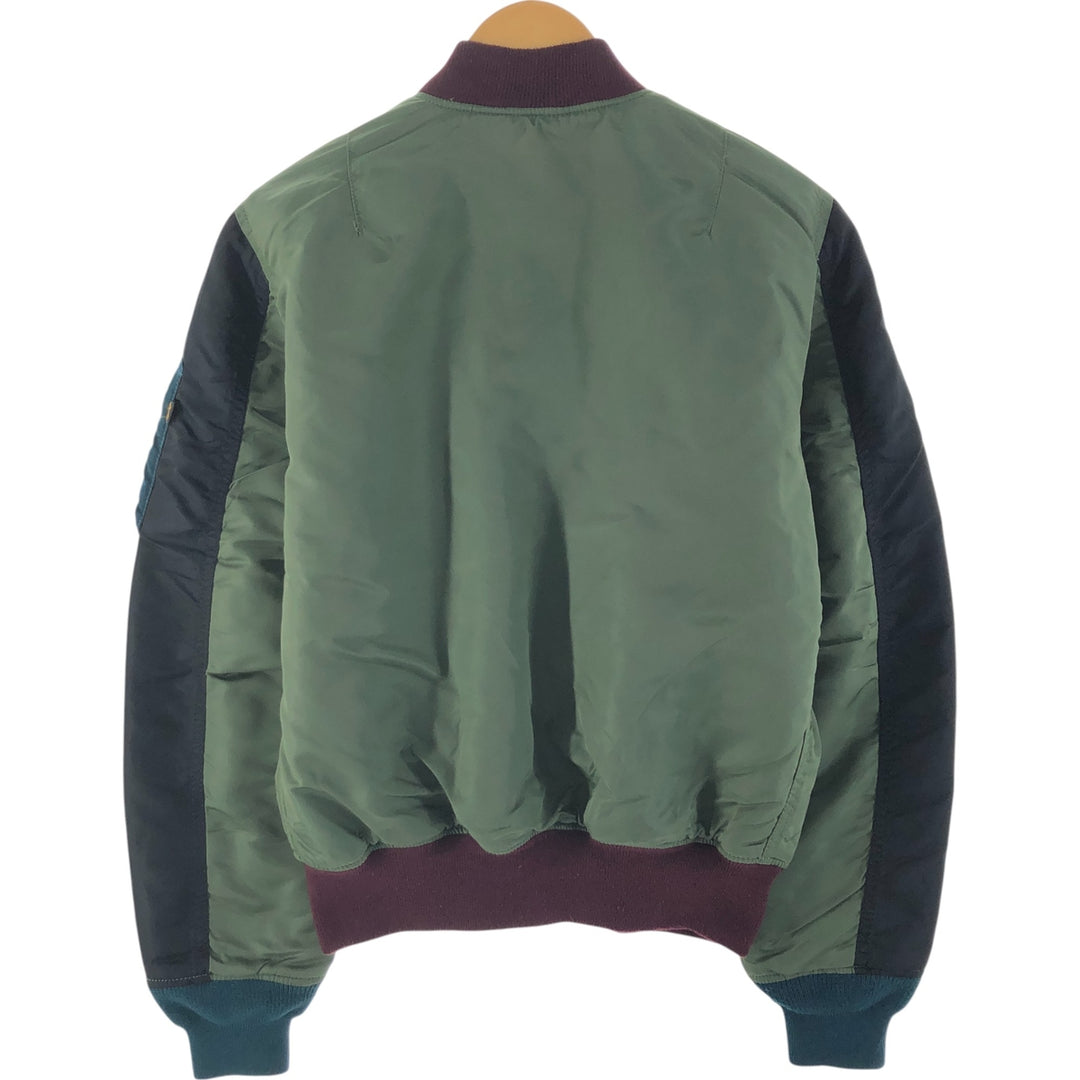 Civilian Alpha ALPHA MA-1 Type Palladium Military Flight Jacket Small Men's S Size Nylon Khaki type Vintage Second Hand