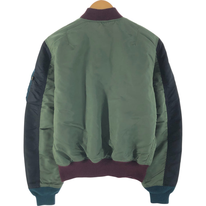 Civilian Alpha ALPHA MA-1 Type Palladium Military Flight Jacket Small Men's S Size Nylon Khaki type Vintage Second Hand