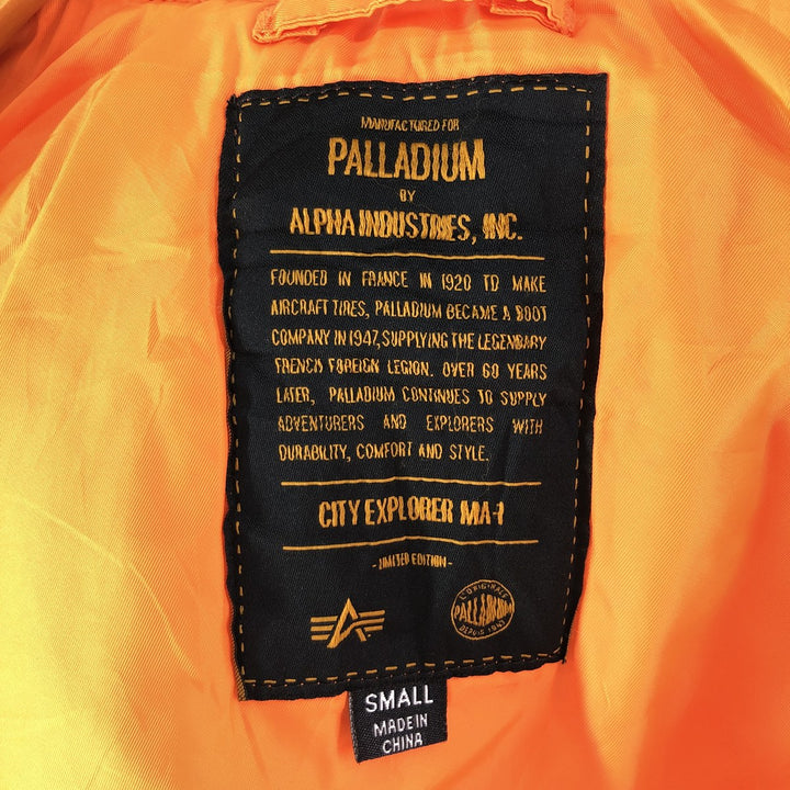 Civilian Alpha ALPHA MA-1 Type Palladium Military Flight Jacket Small Men's S Size Nylon Khaki type Vintage Second Hand