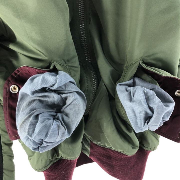 Civilian Alpha ALPHA MA-1 Type Palladium Military Flight Jacket Small Men's S Size Nylon Khaki type Vintage Second Hand