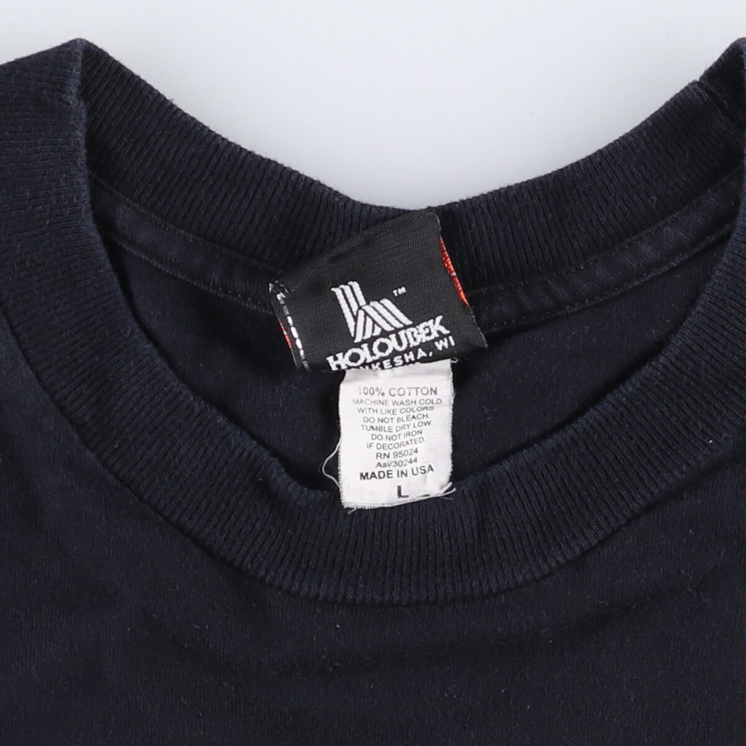 00'S Harley-Davidson Motorcycle Bike T-shirt Made in USA Men's L size cotton black type Vintage Second Hand