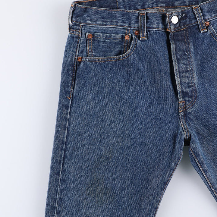 Levi's 501 straight denim pants for men, size W32 cotton blue type Vintage Second Hand