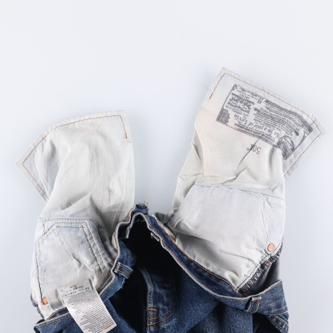 Levi's 501 straight denim pants for men, size W32 cotton blue type Vintage Second Hand