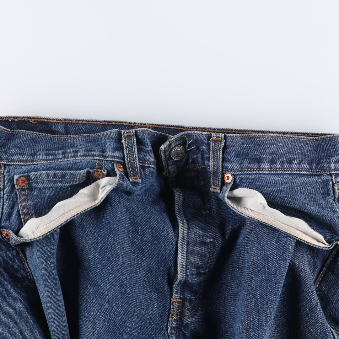 Levi's 501 straight denim pants for men, size W32 cotton blue type Vintage Second Hand