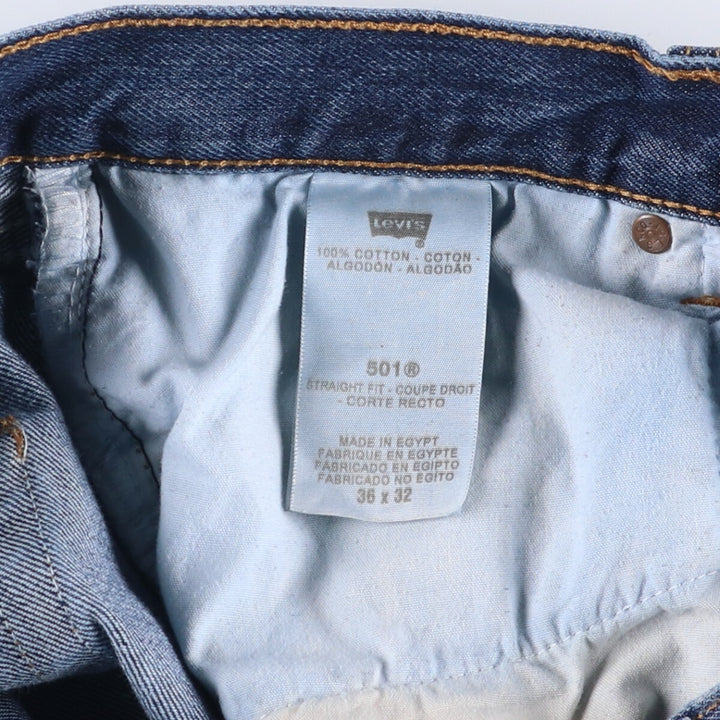 Levi's 501 straight denim pants for men, size W36 cotton blue type Vintage Second Hand