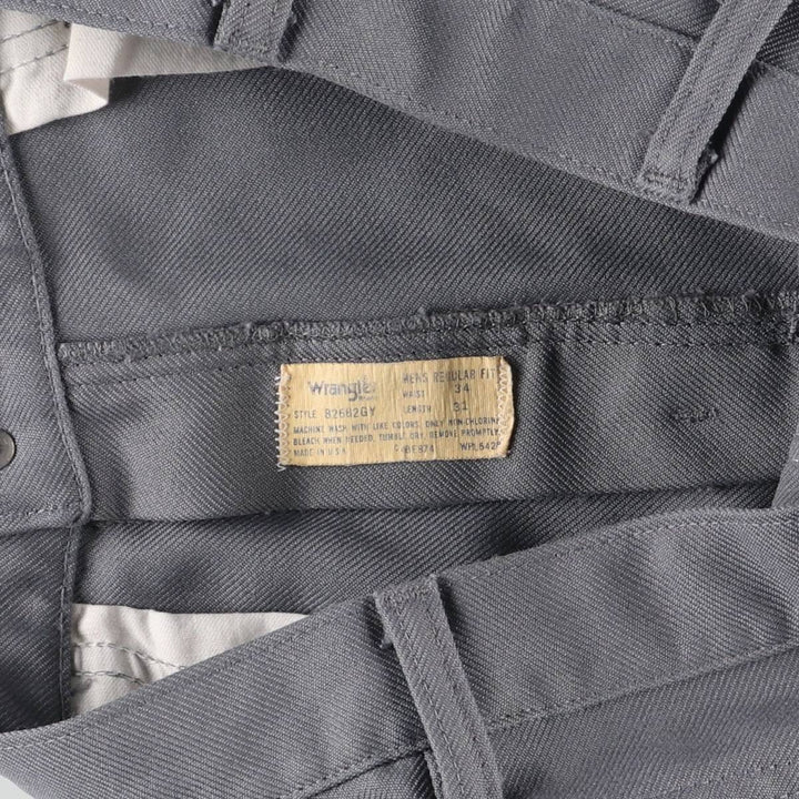 80s-90'S Wrangler Dress Jeans, Slacks, Made in USA, Men's, W33 equivalent, Vintage unclear gray type Vintage Second Hand