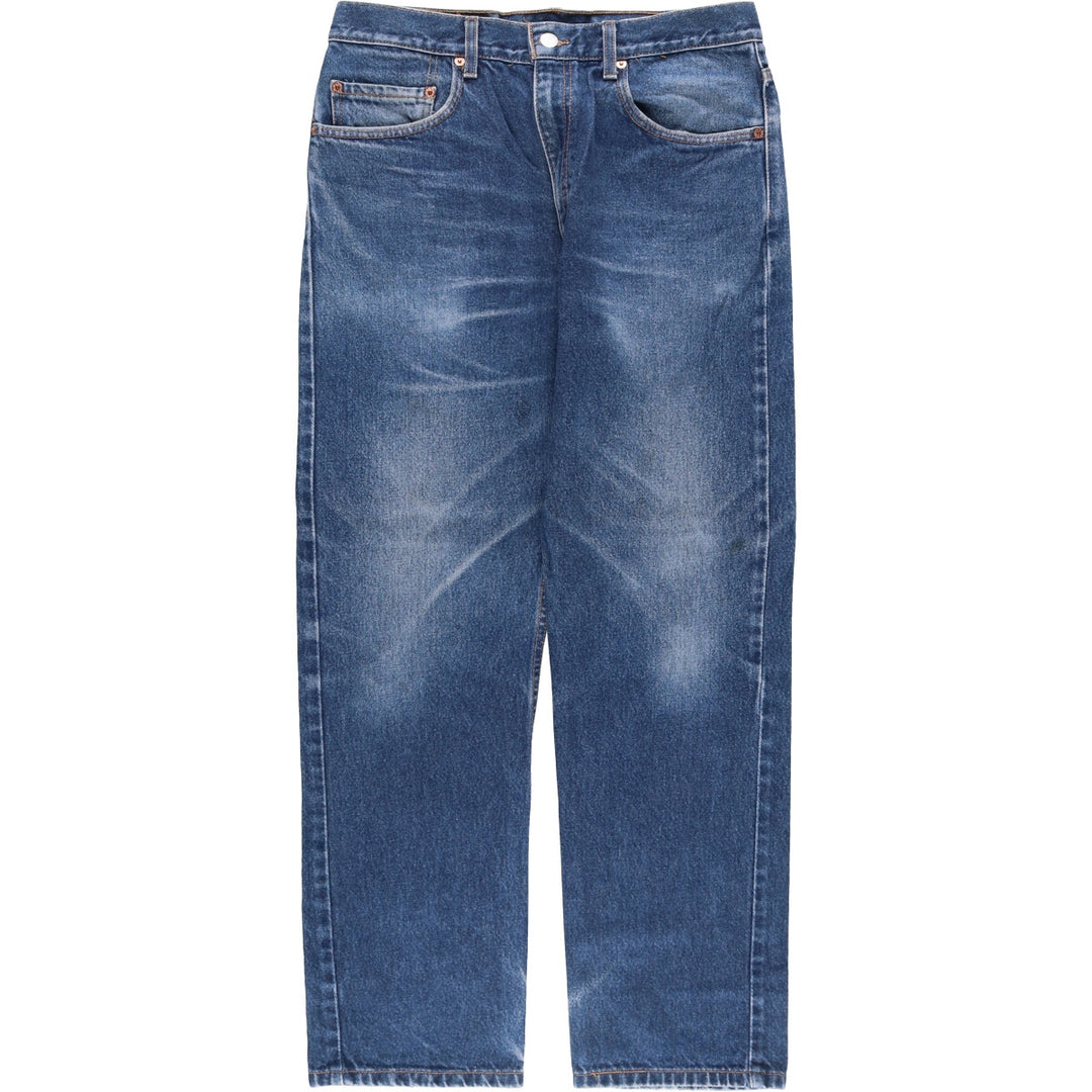 00'S Levi's 505 REGULAR FIT tapered denim pants for men, size w33 cotton blue type Vintage Second Hand
