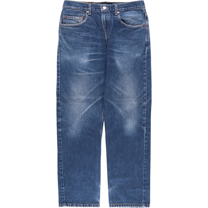 00'S Levi's 505 REGULAR FIT tapered denim pants for men, size w33 cotton blue type Vintage Second Hand