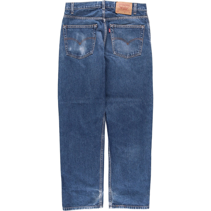 00'S Levi's 505 REGULAR FIT tapered denim pants for men, size w33 cotton blue type Vintage Second Hand