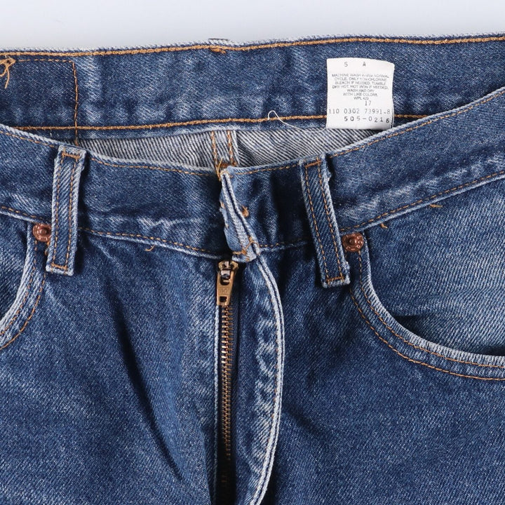 00'S Levi's 505 REGULAR FIT tapered denim pants for men, size w33 cotton blue type Vintage Second Hand