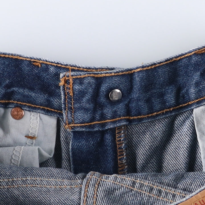 00'S Levi's 505 REGULAR FIT tapered denim pants for men, size w33 cotton blue type Vintage Second Hand