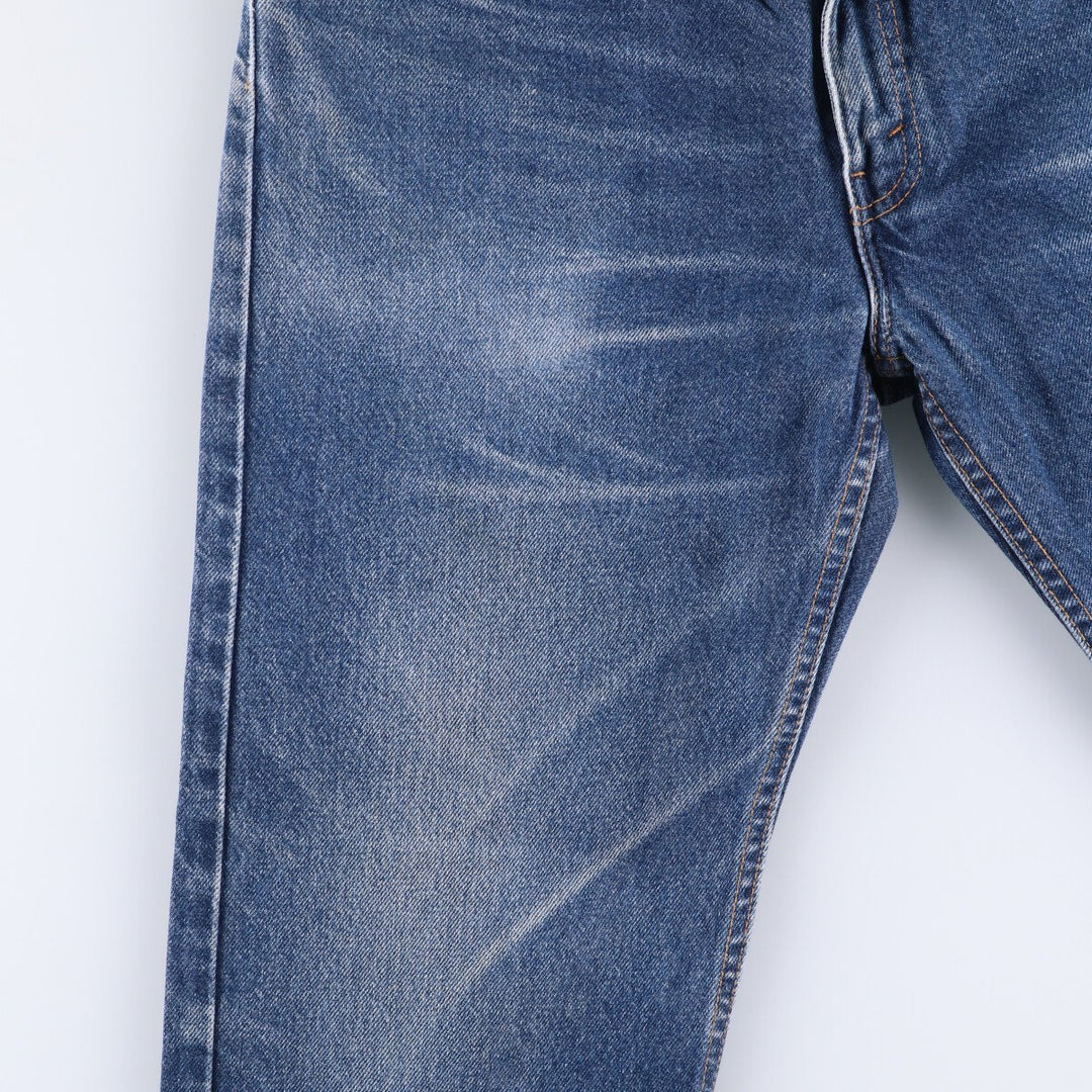 00'S Levi's 505 REGULAR FIT tapered denim pants for men, size w33 cotton blue type Vintage Second Hand