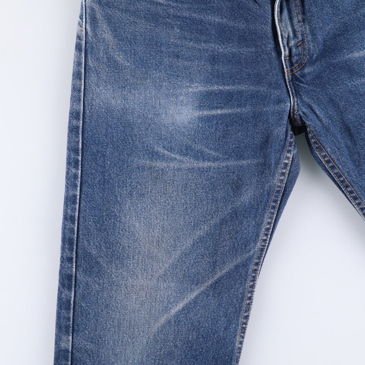 00'S Levi's 505 REGULAR FIT tapered denim pants for men, size w33 cotton blue type Vintage Second Hand