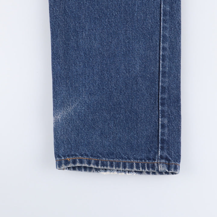 00'S Levi's 505 REGULAR FIT tapered denim pants for men, size w33 cotton blue type Vintage Second Hand