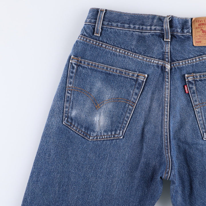 00'S Levi's 505 REGULAR FIT tapered denim pants for men, size w33 cotton blue type Vintage Second Hand