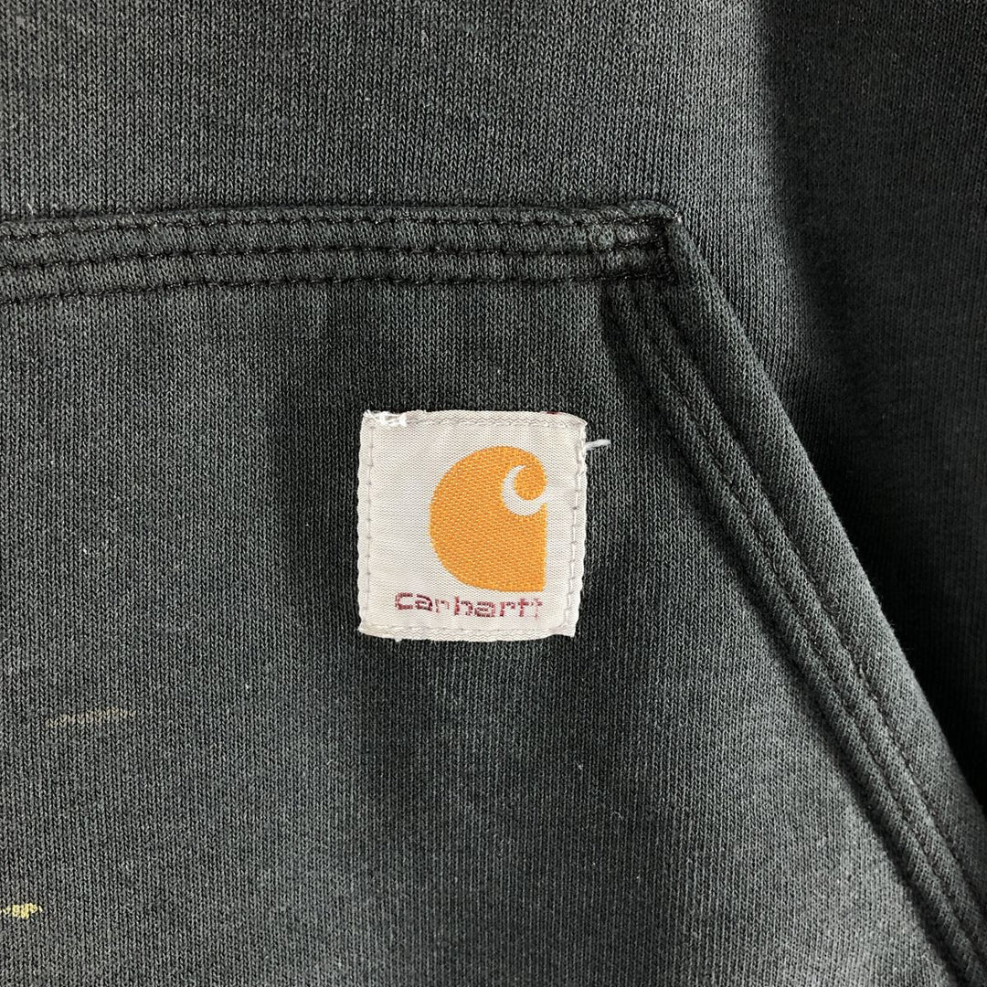 Carhartt ORIGINAL FIT sweatshirt pullover hoodie, men's size L cotton black type Vintage Second Hand