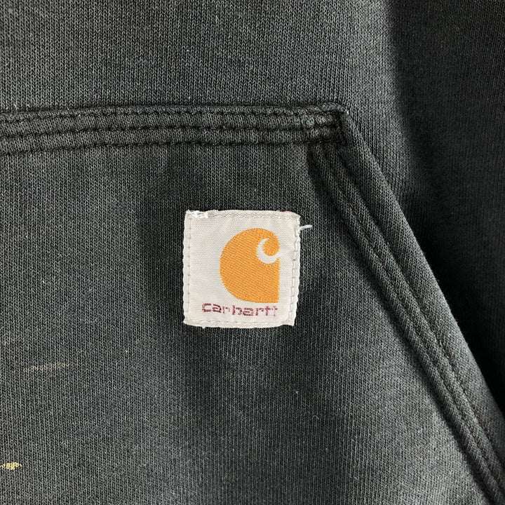 Carhartt ORIGINAL FIT sweatshirt pullover hoodie, men's size L cotton black type Vintage Second Hand