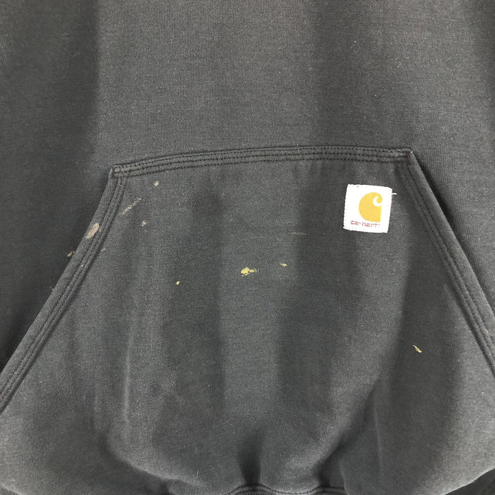Carhartt ORIGINAL FIT sweatshirt pullover hoodie, men's size L cotton black type Vintage Second Hand