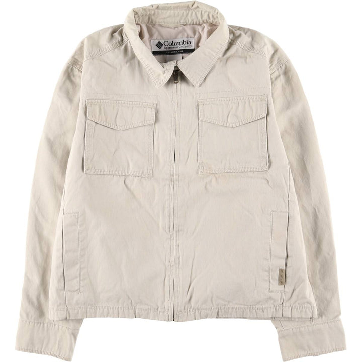 00'S Columbia Cotton Jacket Men's XL cotton Beige type Vintage Second Hand