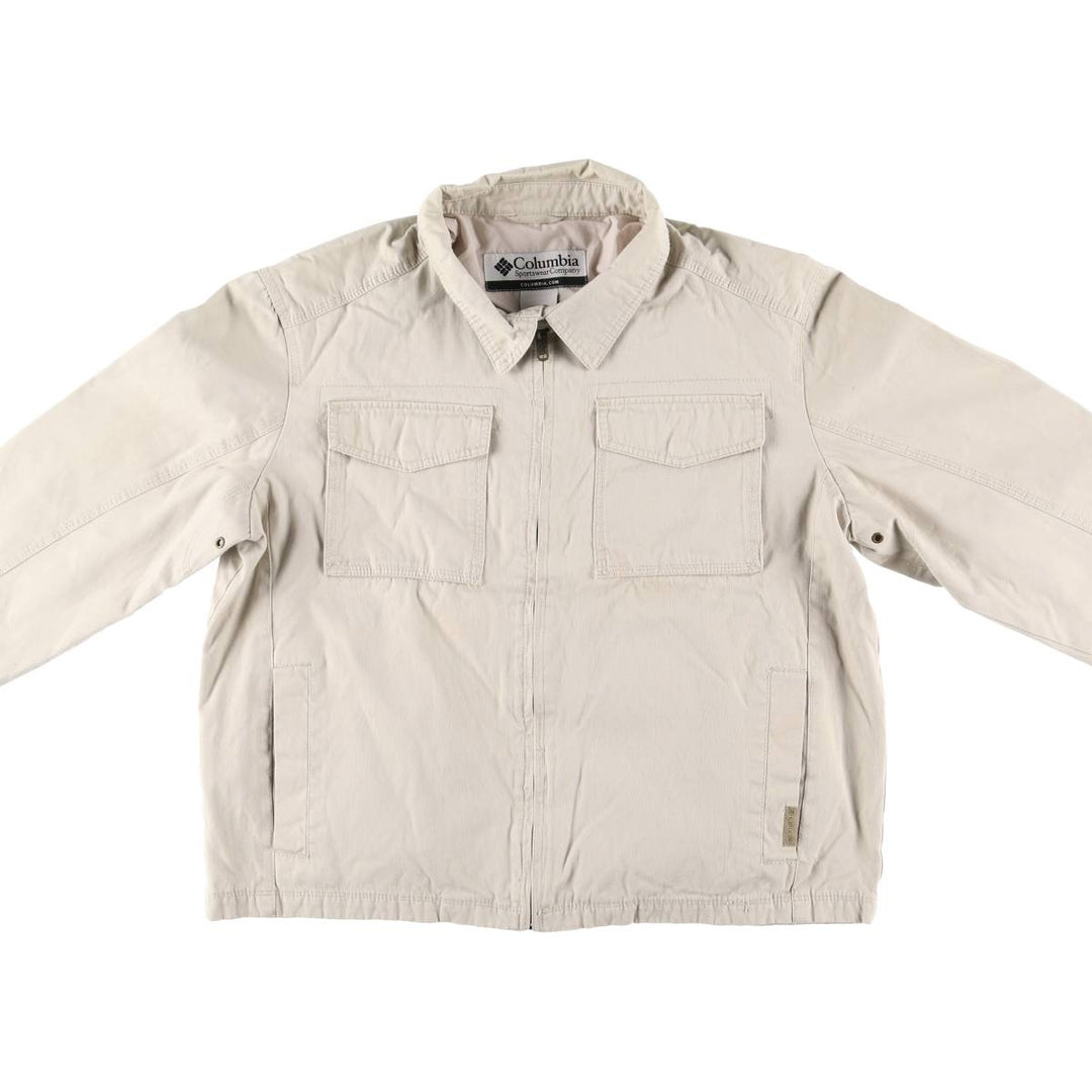 00'S Columbia Cotton Jacket Men's XL cotton Beige type Vintage Second Hand