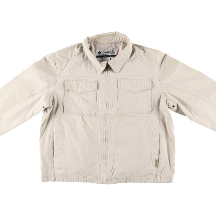 00'S Columbia Cotton Jacket Men's XL cotton Beige type Vintage Second Hand