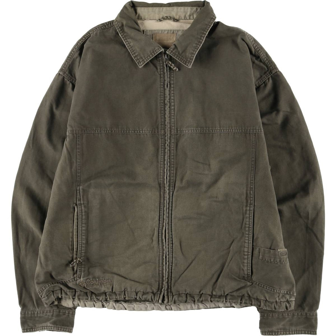 Columbia Cotton Jacket Men's XL Size cotton Khaki type Vintage Second Hand