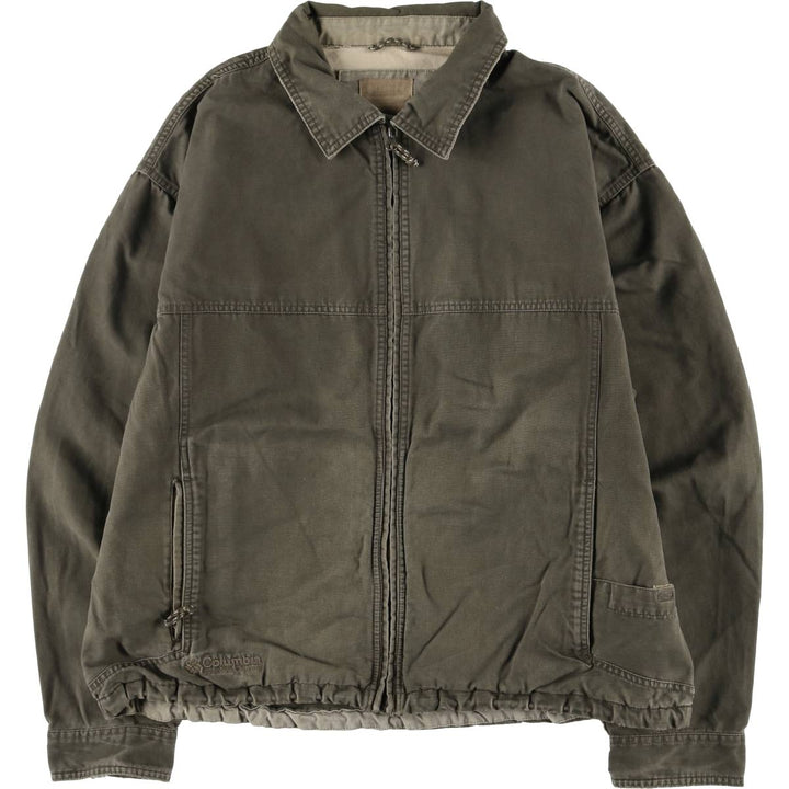 Columbia Cotton Jacket Men's XL Size cotton Khaki type Vintage Second Hand