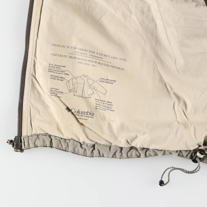 Columbia Cotton Jacket Men's XL Size cotton Khaki type Vintage Second Hand