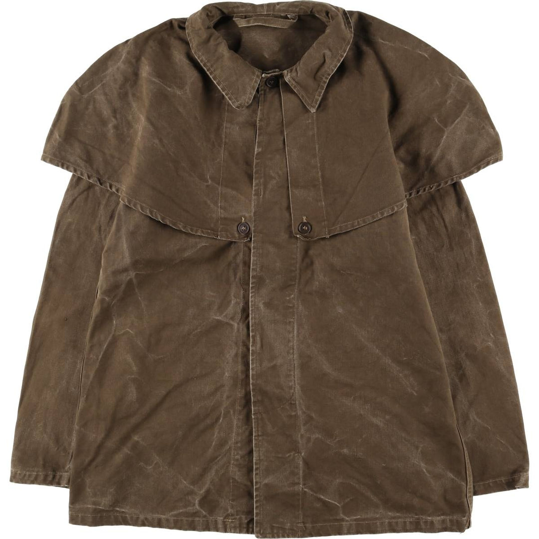 Cape coat, Euro work jacket, men's size L, vintage unclear brown type Vintage Second Hand