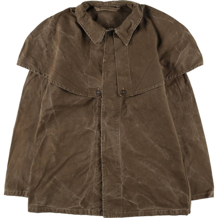 Cape coat, Euro work jacket, men's size L, vintage unclear brown type Vintage Second Hand