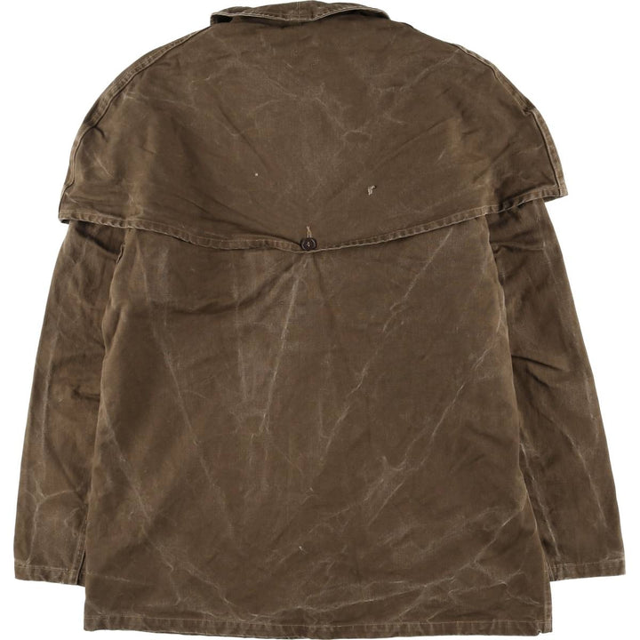 Cape coat, Euro work jacket, men's size L, vintage unclear brown type Vintage Second Hand