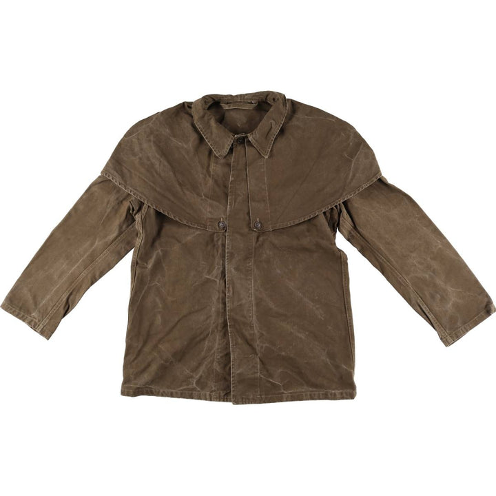 Cape coat, Euro work jacket, men's size L, vintage unclear brown type Vintage Second Hand