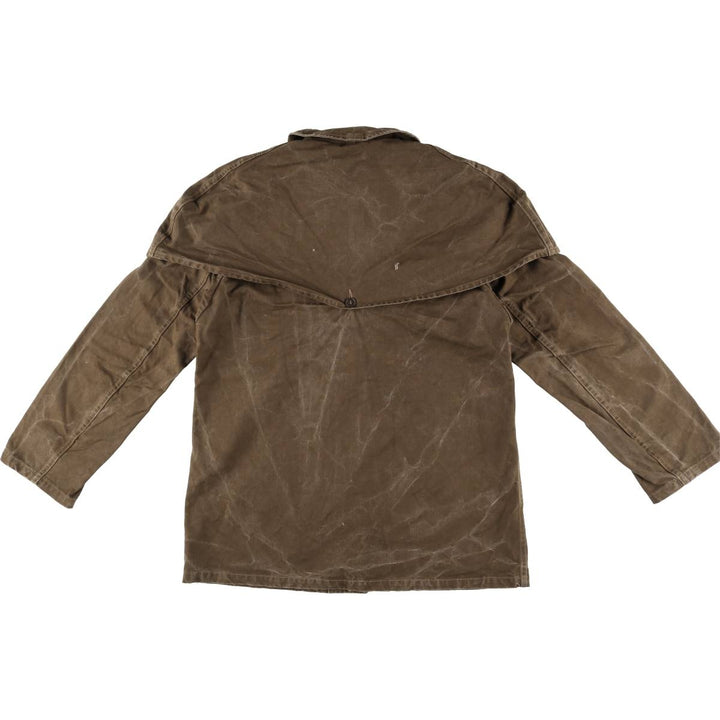 Cape coat, Euro work jacket, men's size L, vintage unclear brown type Vintage Second Hand