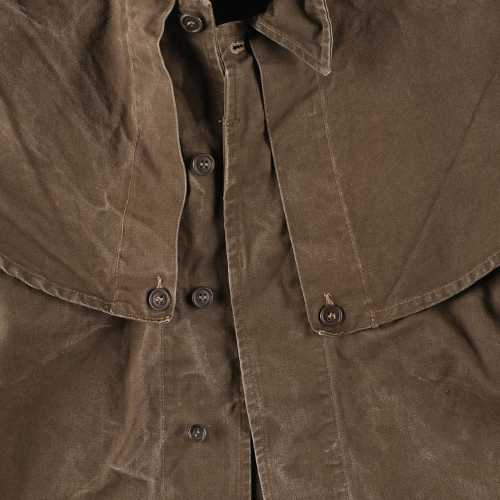 Cape coat, Euro work jacket, men's size L, vintage unclear brown type Vintage Second Hand