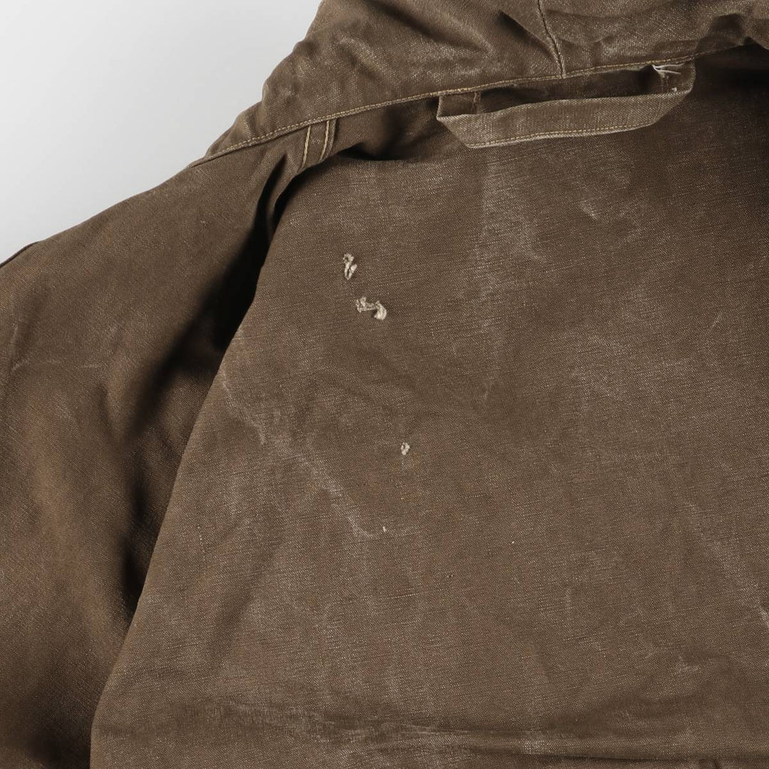 Cape coat, Euro work jacket, men's size L, vintage unclear brown type Vintage Second Hand