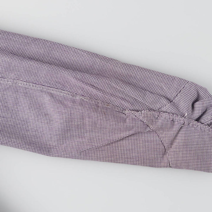 ~60'S VETRA cook jacket, houndstooth pattern, French work, Euro work jacket, men's size M, vintage unknown purple type Vintage Second Hand