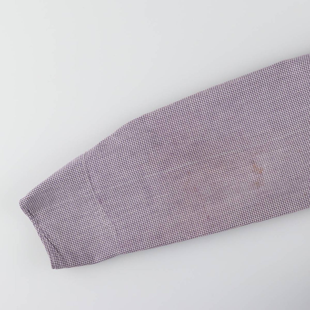 ~60'S VETRA cook jacket, houndstooth pattern, French work, Euro work jacket, men's size M, vintage unknown purple type Vintage Second Hand