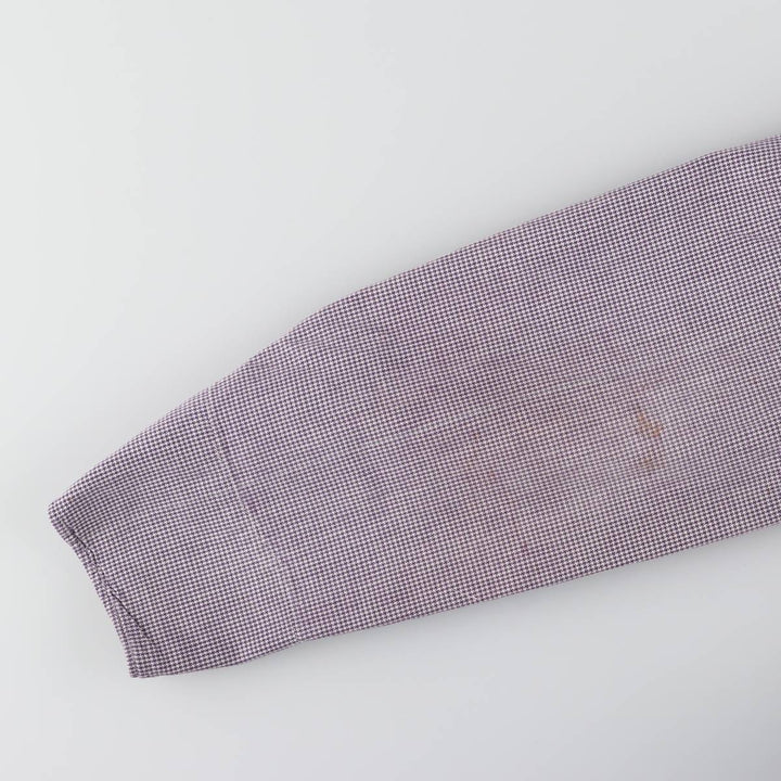 ~60'S VETRA cook jacket, houndstooth pattern, French work, Euro work jacket, men's size M, vintage unknown purple type Vintage Second Hand