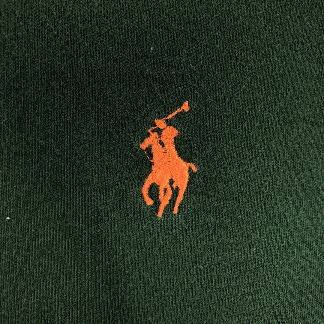 Ralph Lauren POLO by Ralph Lauren long sleeve polo shirt, men's size L cotton Green type dark green Vintage Second Hand